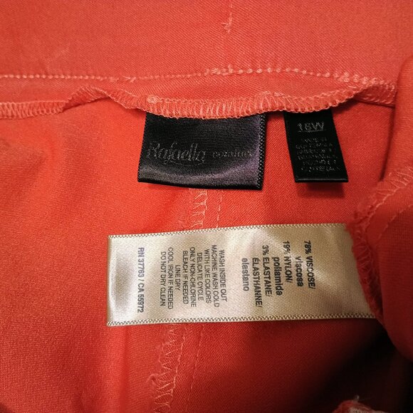 EUC: Rafaella Sze 18W Coral Plus Size Pants - Picture 3 of 4